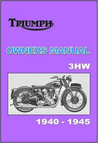 Triumph owners manual 3hw - triumph,