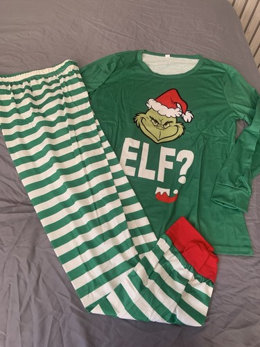 Grinch elf xmas pyjamas - pyjamas, size