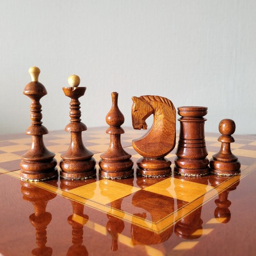 Soviet wooden chess set - soviet,