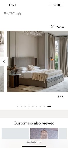 John lewis king bed - bed, frame