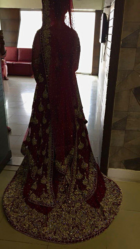 Women red silk bridal - red,