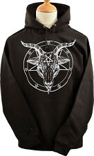 Unisex Baphomet Hoodie Hoody Pentagram Satanic Occult Church of Satan Goat Goth