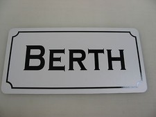BERTH Metal Sign 4 Nautical