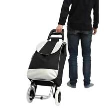 Shopping Cart Large Lightweight Folding Trolleys Waterproof Bag Cart 2 Wheel 35L