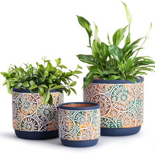 3 Piece Ceramic Plant Pots