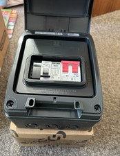 Sync Energy EV Consumer unit circuit Protection IP66 Enclosure. Black Plastic