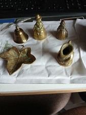 5 Small Brass Ornaments And  Bells