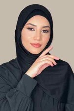 JERSEY SCARF Shawl Wrap Hijab Stretchy Big Large Plain Lycra BLACK, WHITE, NAVY