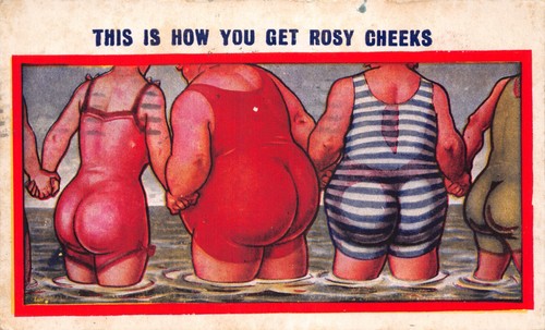 Bamforth old comic postcard - old,