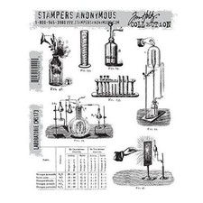 Tim Holtz Cling Rubber Stamps - Laboratory CMS173