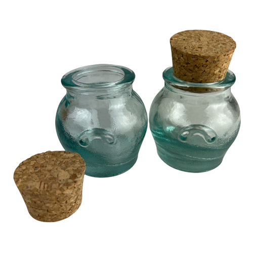 Miniature round glass bottle - bottle, &