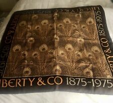 Liberty Hera Centenary Large Silk Scarf 90cm X 90cm Gold Brown