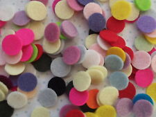 30  X 1.5CM DIE CUT FELT CIRCLES GRAB BAG - QUALITY  100% WOOL FELT