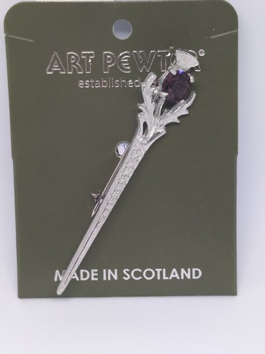 Art pewter silver thistle - pewter,