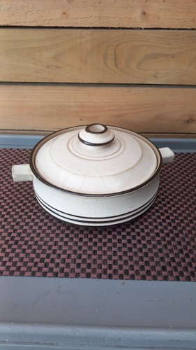 Vintage 1970s stoneware lidded - vintage,