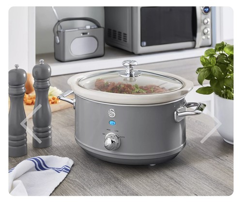 Swan retro slow cooker grey - slow,