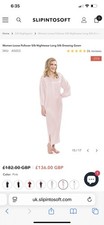Light Pink Pure Silk Pullover Ladies Long Nightdress - Size M