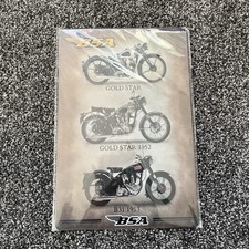 BSA Metal Tin Sign - Retro 20x30cm - Gold Star & B31 Motorbikes