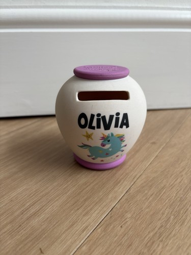Olivia smash money box bamboo - olivia,