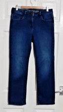 M&S Straight Leg Jeans UK 12 W30 L27.5 Good Condition Colour Flaw Rear Leg