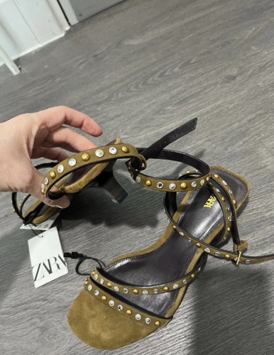 Zara womens brown suede - brown,