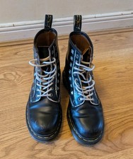 Dr. Martens 1460 Stud Lace-Up Studded Leather Boots, Size 5,  Black/Silver Retro