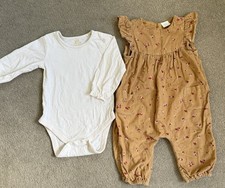 Next Cord Dungarees with cream