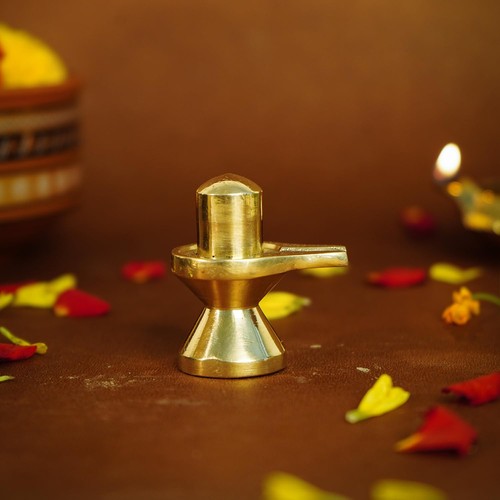 Pure brass shivling statue - pure,