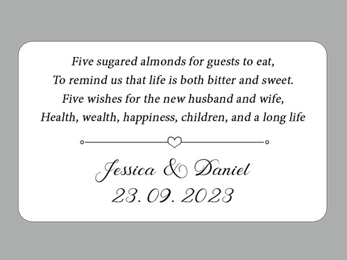 Sugared almonds wedding - sugared,