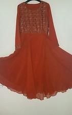 3 PIECE ANARKALI UMBRELLA DRESS SHALWAR PAKISTANI INDIAN 12-14 NEW