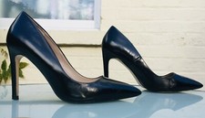 ZARA Black Leather Stilettos