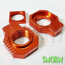 KTM SX Rear Axle Spindle Adjuster Blocks SX XC 125 150 200 250 13-22 Apico OR
