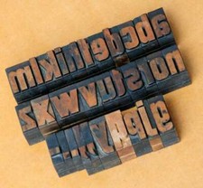 a-z alphabet letterpress