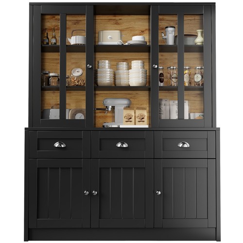 Black display cabinet - cabinet, tall