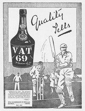 VAT 69 Tennis Theme - Vintage Advertisement 1931