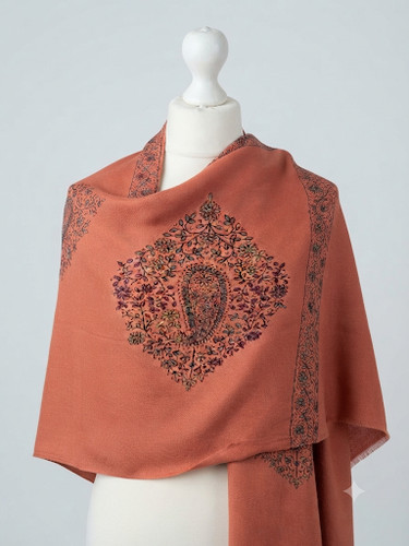 Kashmiri embroidered pashmina - embroidered,