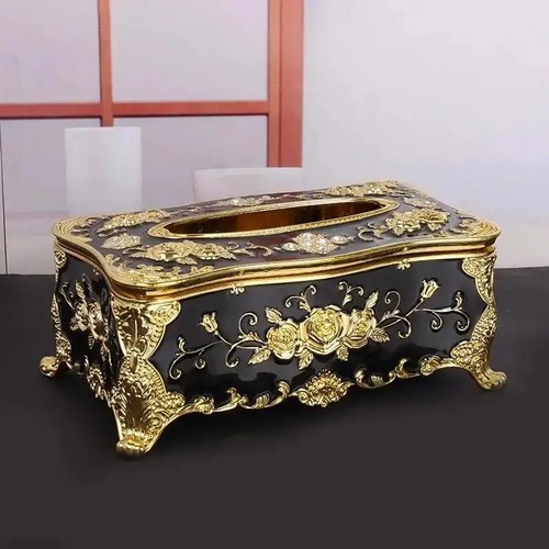 Luxury gold gilded tissue box - luxury,