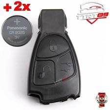 KEY COVER SHELL FOR MERCEDES W168 W202 W203 W208 W210 A B C + 2x CR2025 BATTERY
