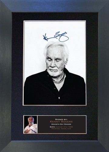 Kenny rogers signed mounted - kenny,