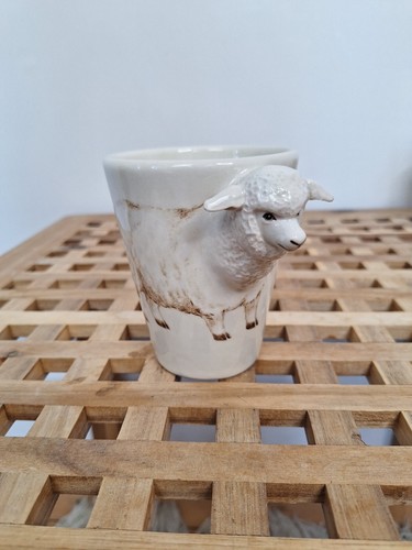 White sheep coffee mug - sheep,