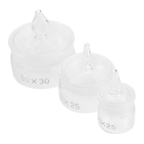 Clear glass weighing bottle - glass,