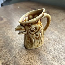 Antique German Porcelain Miniature Figural Cockerel Head Creamer Jug