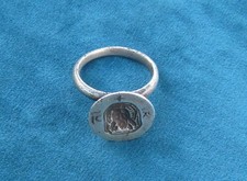 Rare Medieval Silver Seal Ring