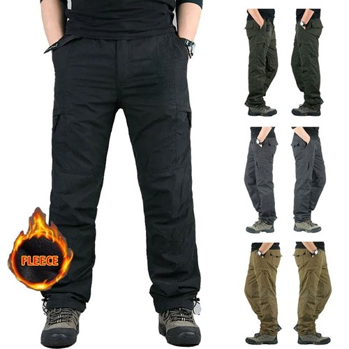 Mens cargo combat fleece - mens, lined