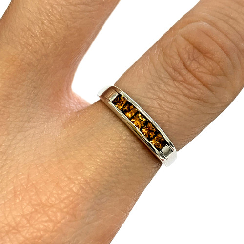 Orange sapphire 9ct gold - 9ct,