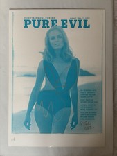 PURE EVIL Original Signed blue Playboy Bunny print purchased from the artist