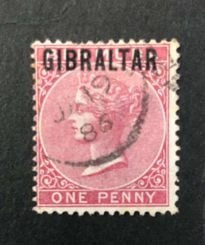 Gibraltar 1886 optd sg2 - 1886,