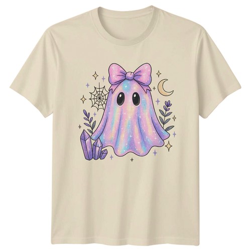 Sparkly pastel bow ghost with - sparkly,