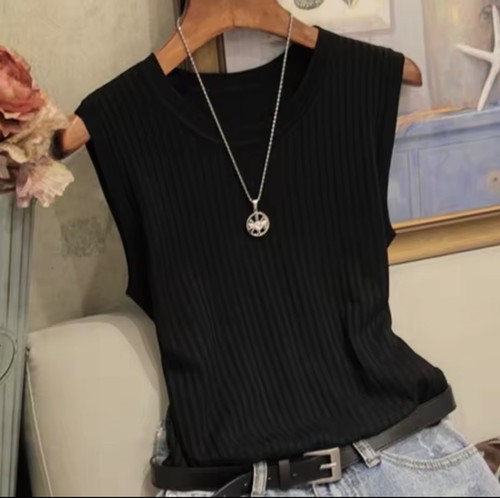 Fashion knitted vests neck - vests, o-neck