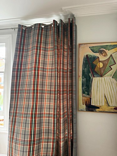 Dunelm tartan eyelet lined - eyelet,